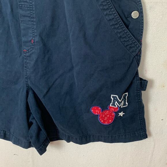 Vintage Mickey Shortalls women's 18/20 1x 2x navy blue red bandana travel overal - Picture 4 of 11